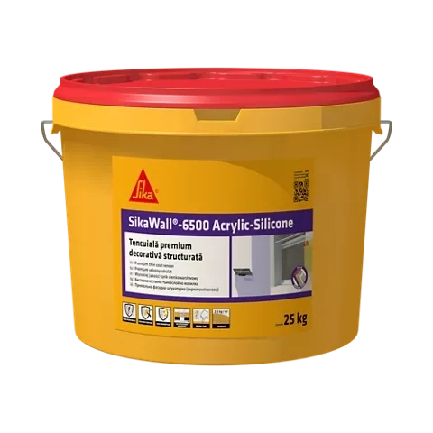 Высококачественная декоративная штукатурка SikaWall-6500 Acrylic Silicone