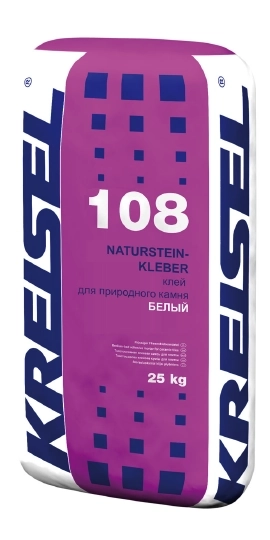 Белый клей для природного камня Kreisel 108, 25кг