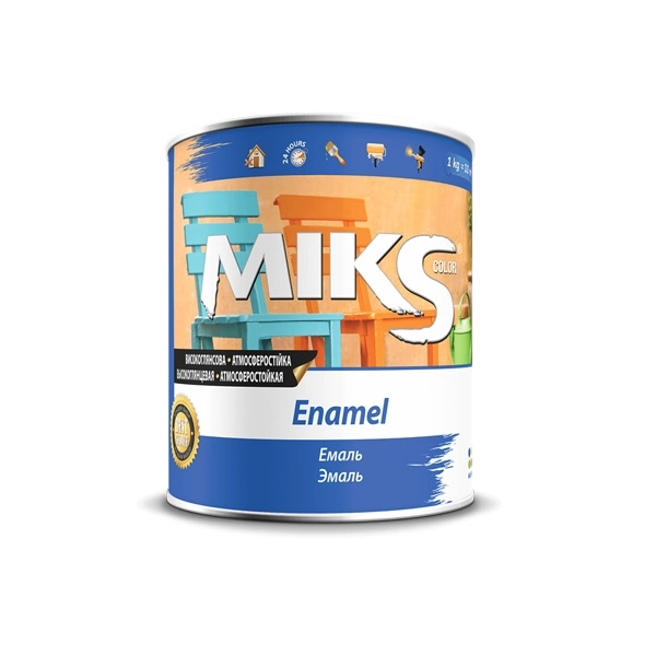 Эмаль Miks Color жёлтый, 0.9кг