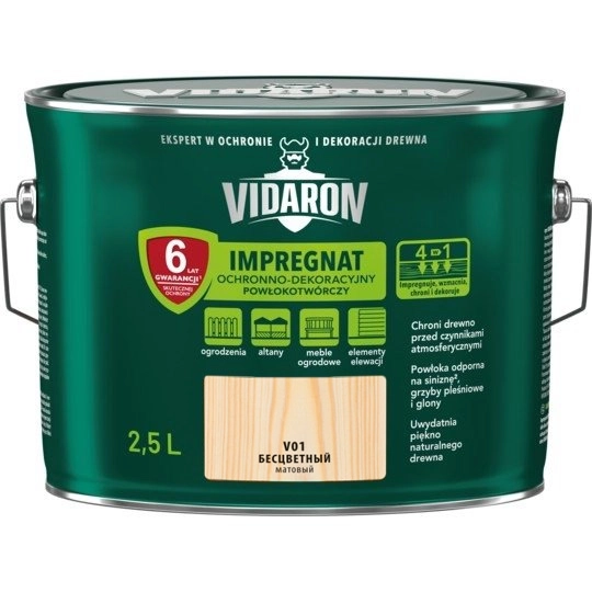 Защитная пропитка - Грунтовка Vidaron V01 Бесцветная 2.5л