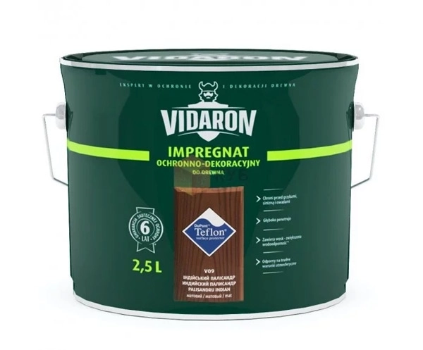 Импрегнат пропитка для дерева Vidaron V09 индийский палисандр 2.5 л