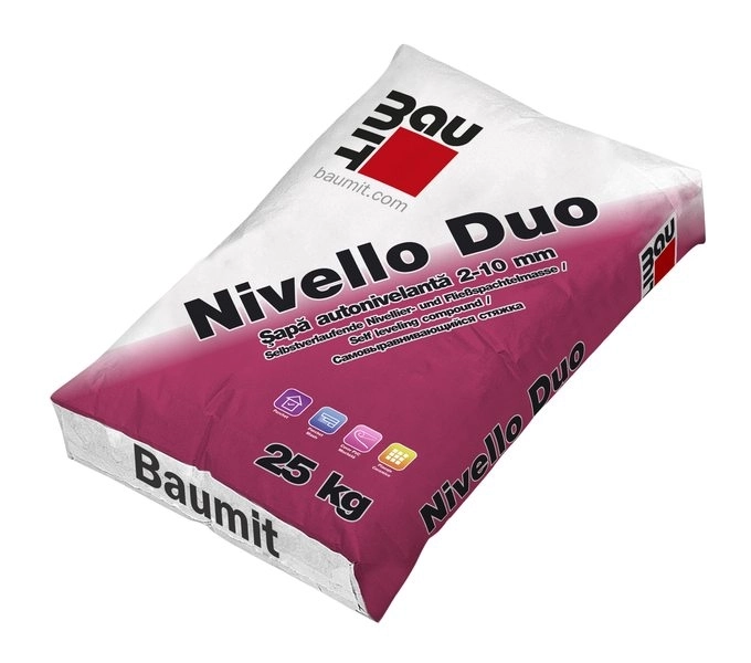 Самовыравнивающаяся смесь Baumit Nivello Duo, 2-10мм, 25кг