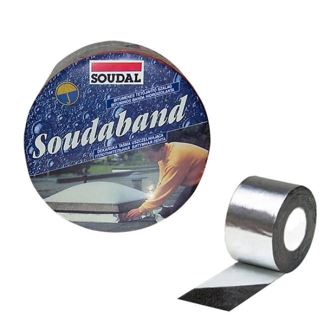 Soudal Soudaband bandă hidroizolantă pe bază de bitum, Aluminiu 15см х 10м