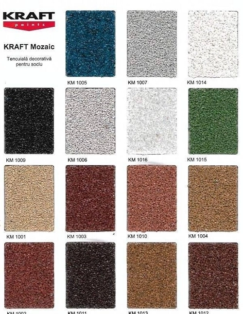Tencuiala decorativa KRAFT Mozaic fracție mică, 25kg