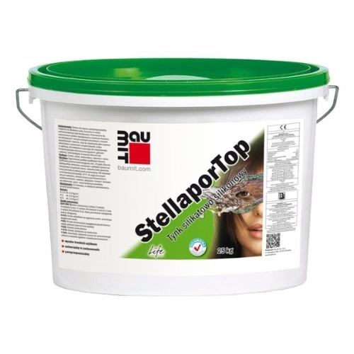 Tencuiala decorativa silicon-silicatic Baumit StellaporTop K1.5 (bob de orez), 25kg