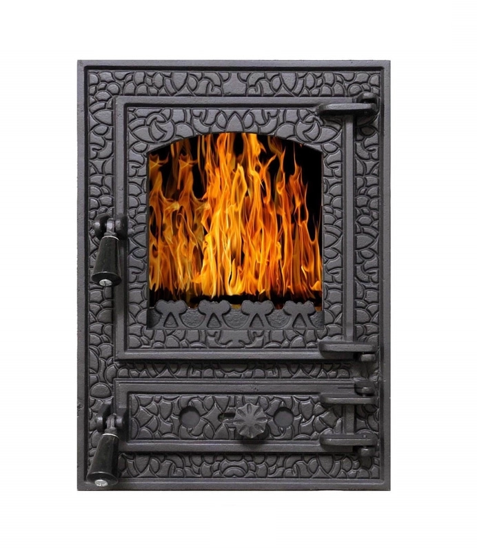 Дверь печная спаренная Rustic 53x37см