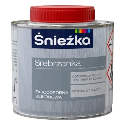 Vopsea de silicon termostabila (500°C) SREBRZANKA, 0.2l