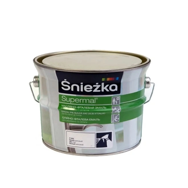 Vopsea email SNIEZKA Supermal alb lucios 2.5L