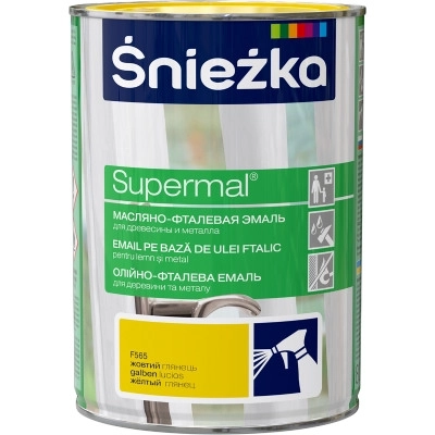 Vopsea email SNIEZKA Supermal galben 0.8L