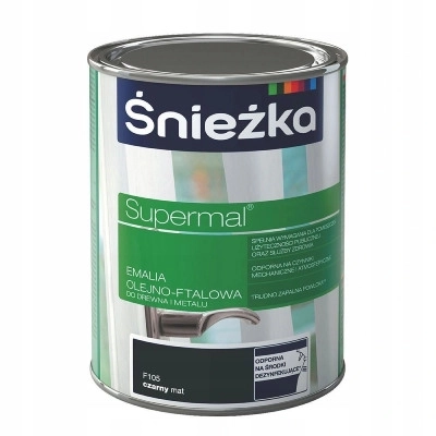 Краска масляно-фталевая эмаль SNIEZKA Supermal черный 0.8л