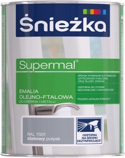 Краска масляно-фталевая эмаль SNIEZKA Supermal стальной 0.8л
