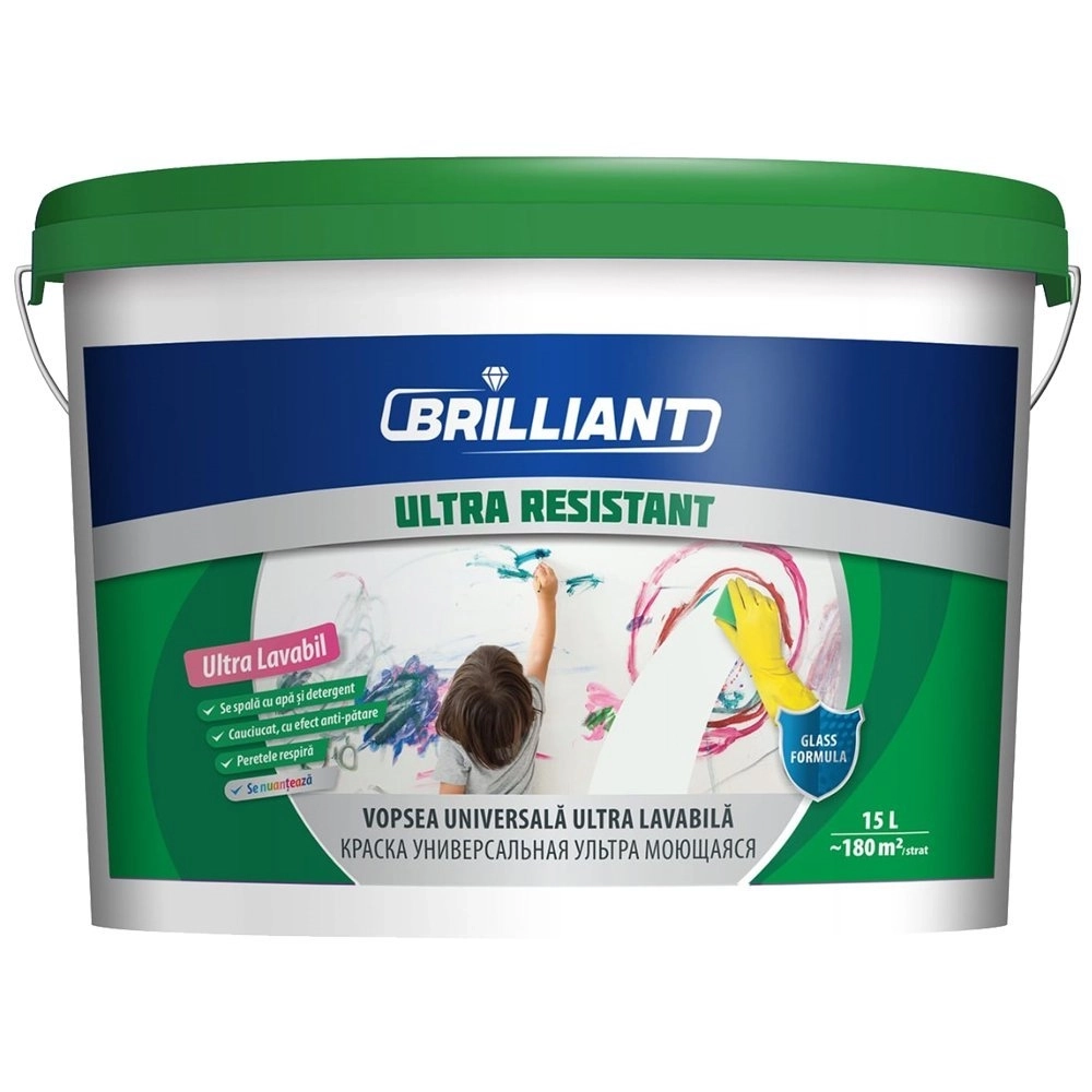 Краска универсальная ультра моющаяся Ultra Resistant 15л